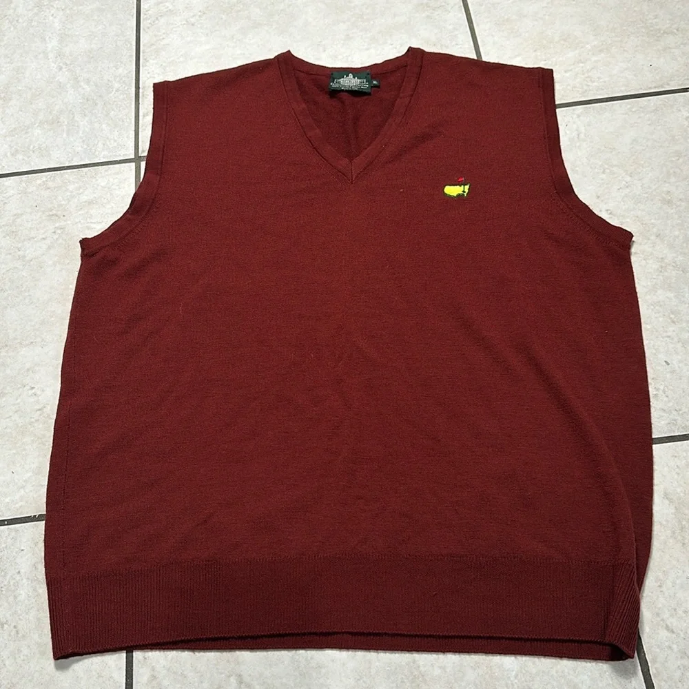 Clubhouse Collection Masters 100% Extraline Merino Wool Sweater Vest